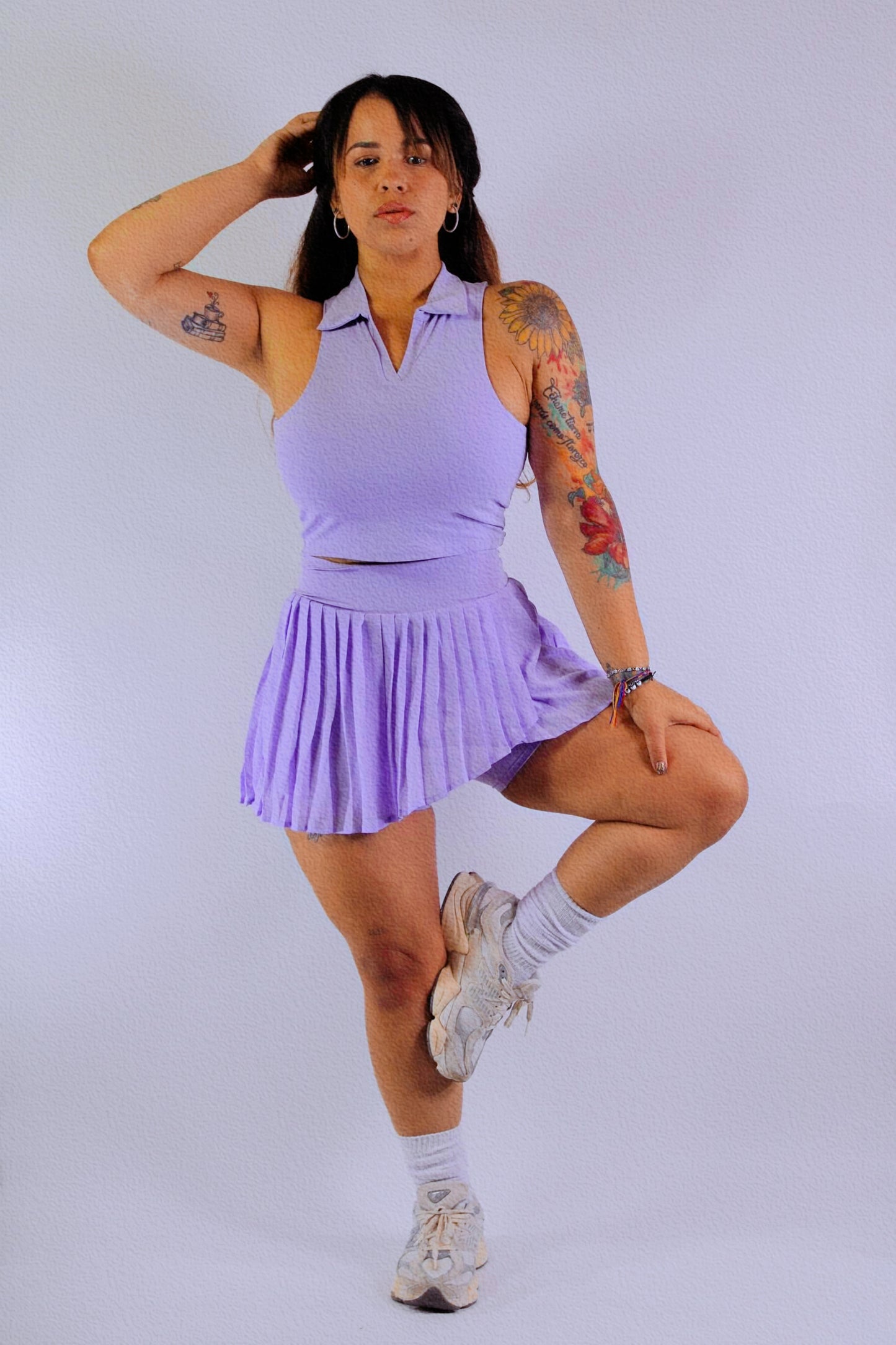 Gym Princess Skort Set-Lavander